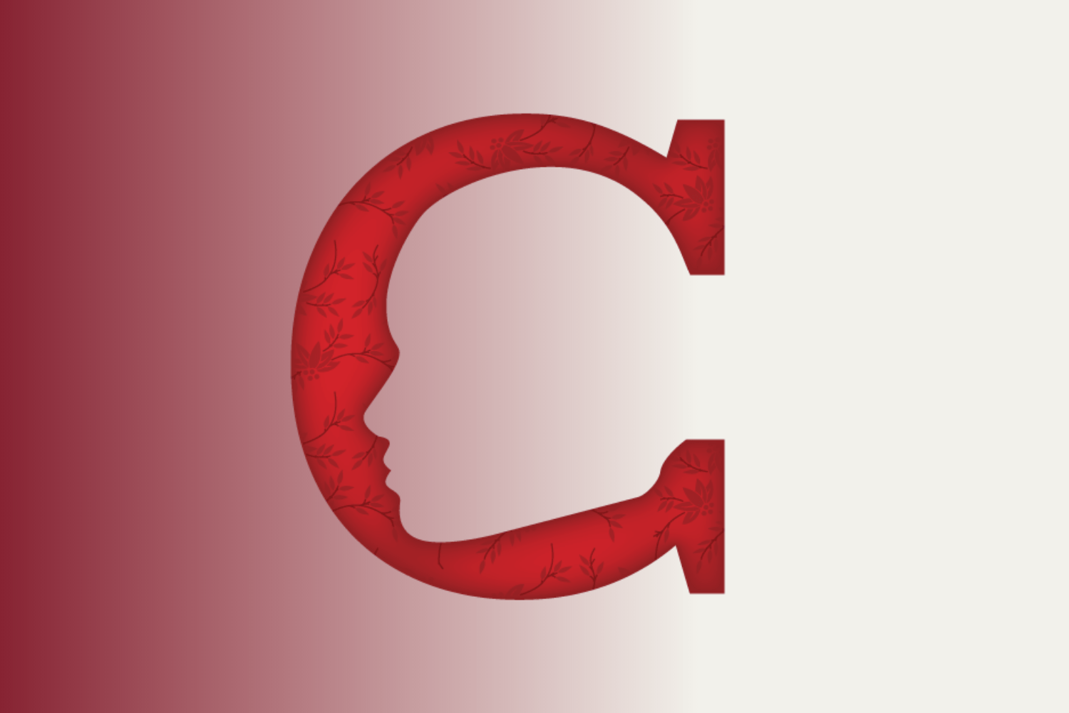 A red 'C' for Corona | Illustration by Shannon McCabe | The Wright State Guardian