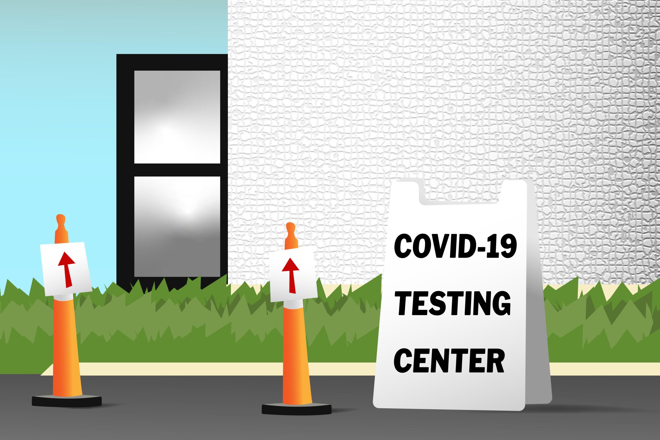 Graphic of COVID-19 Testing Center
